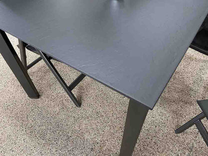 4 Kettler Basic verstelbare stoelen incl. kussens SHOWSET 1 Kettalux leisteenlook Edge tafel 160x95 cm