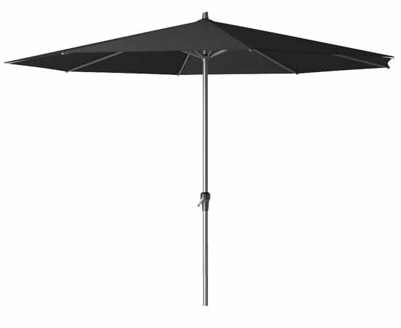 Platinum parasol Riva 350 cm rond zwart